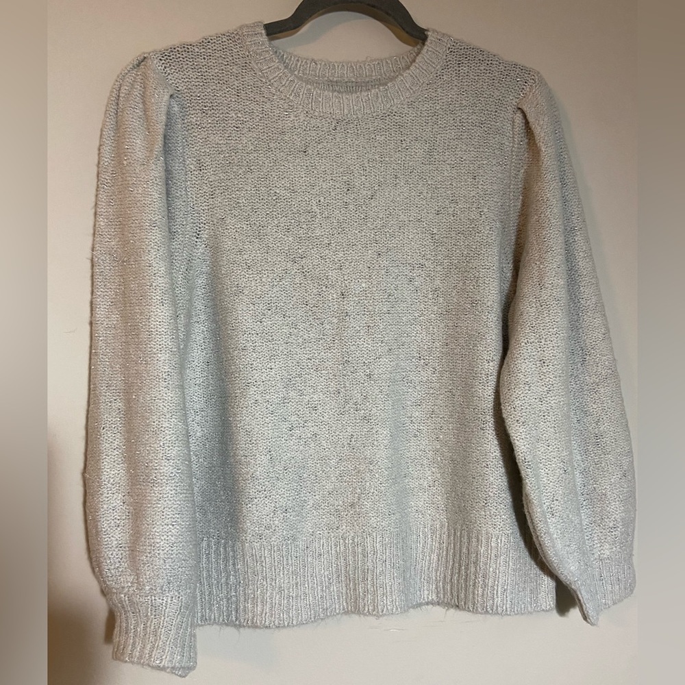 Vylette women’s Juniors silver cropped sweater size L